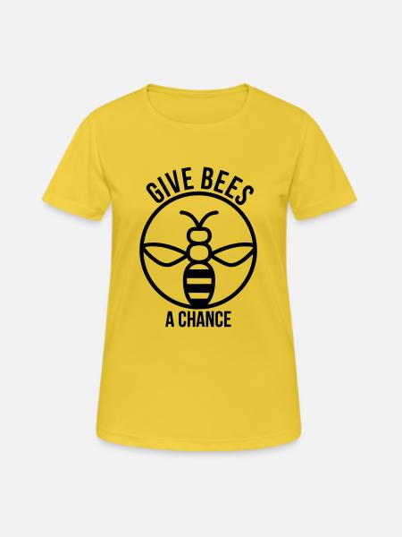 Save the bees - Women's Breathable T-Shirt - sunshine
