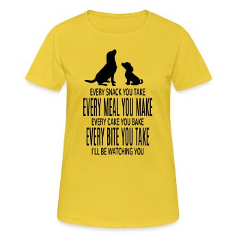 Dog funny dogs funny sayings dog lover - Women's Breathable T-Shirt - sunshine - Front - AI Model Female 172 dark (172cm)