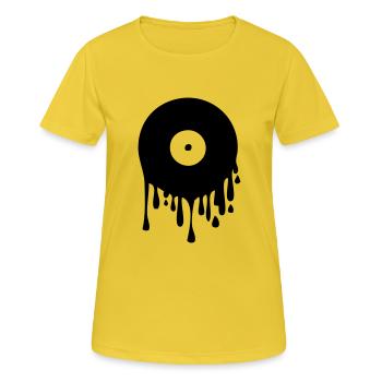 platine - T-shirt respirant Femme - jaune soleil - Devant - AI Model Female 172 dark (172cm)