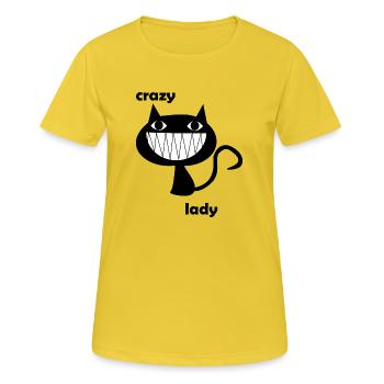 Crazy Cat Lady - Women's Breathable T-Shirt - sunshine - Front - AI Model Female 172 dark (172cm)