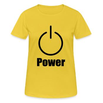 power - Women's Breathable T-Shirt - sunshine - Front - AI Model Female 172 dark (172cm)
