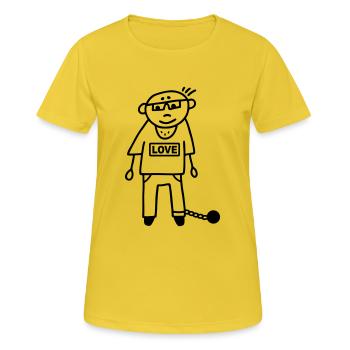 Prisonnier Condamné Mari - Prisonnier - T-shirt respirant Femme - jaune soleil - Devant - AI Model Female 172 dark (172cm)