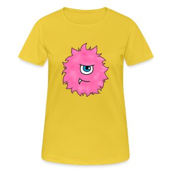 kleine Monster - Frauen T-Shirt atmungsaktiv - Sonnengelb - Vorne - AI Model Female 172 dark (172cm)