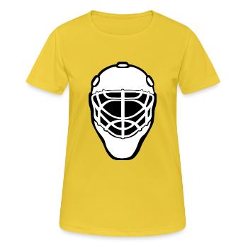 ice hockey ice skating skates puck hel - Women's Breathable T-Shirt - sunshine - Front - AI Model Female 172 dark (172cm)