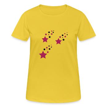 Star, stars - Women's Breathable T-Shirt - sunshine - Front - AI Model Female 172 dark (172cm)