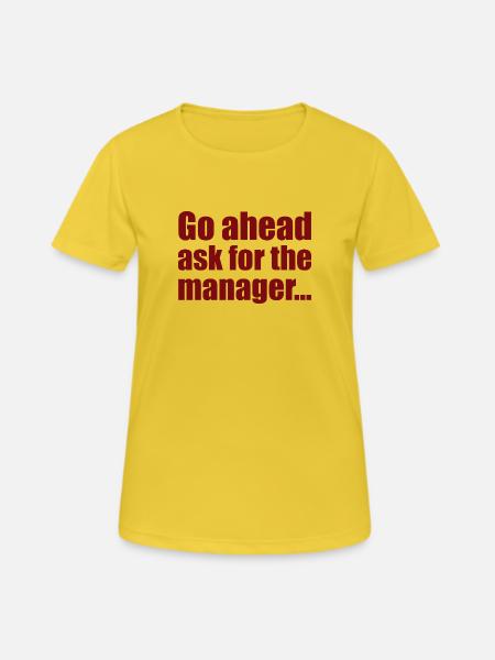 Manager - Women's Breathable T-Shirt - sunshine