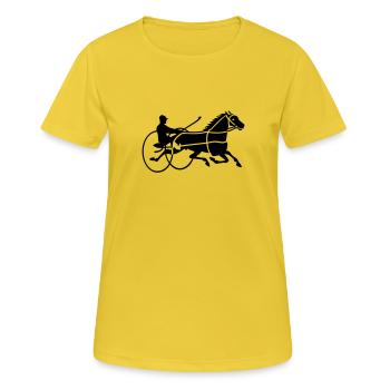 trotteur / trotter (19JH, 1c) - T-shirt respirant Femme - jaune soleil - Devant - AI Model Female 172 dark (172cm)