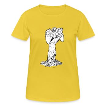 Zombie Xbox Gamer Black and white - T-shirt respirant Femme - jaune soleil - Devant - AI Model Female 172 dark (172cm)