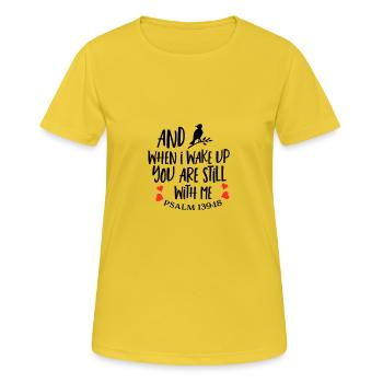 Bible verses Christian Proverbs Poster as a gift - Women's Breathable T-Shirt - sunshine - Front - AI Model Female 172 dark (172cm)