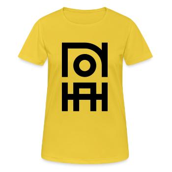 noah plein - T-shirt respirant Femme - jaune soleil - Devant - AI Model Female 172 dark (172cm)