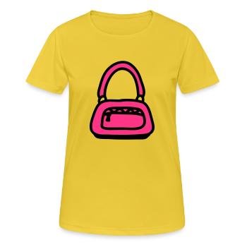 Sac à main - T-shirt respirant Femme - jaune soleil - Devant - AI Model Female 172 dark (172cm)
