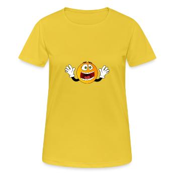 Smilie - T-shirt respirant Femme - jaune soleil - Devant - AI Model Female 172 dark (172cm)