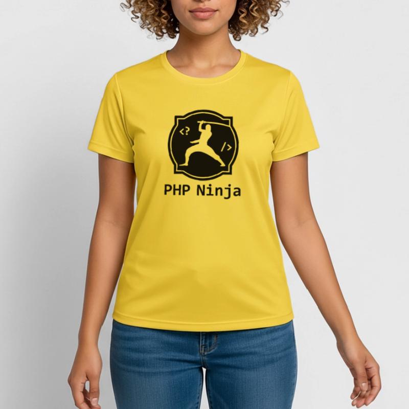 PHP Ninja - PHP Programmierer Coder Nerd Webdesign Frauen T-Shirt atmungsaktiv