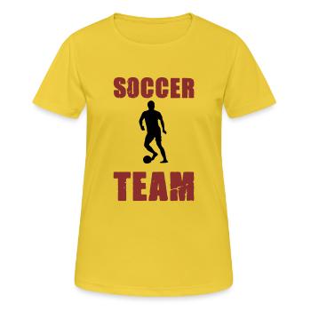 Soccer Player Team - Women's Breathable T-Shirt - sunshine - Front - AI Model Female 172 dark (172cm)