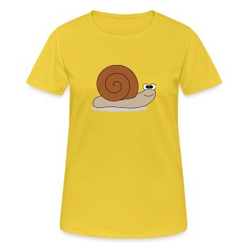 Brown snail - Women's Breathable T-Shirt - sunshine - Front - AI Model Female 172 dark (172cm)