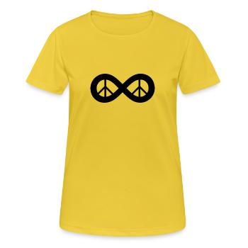 Peace - Frauen T-Shirt atmungsaktiv - Sonnengelb - Vorne - AI Model Female 172 dark (172cm)