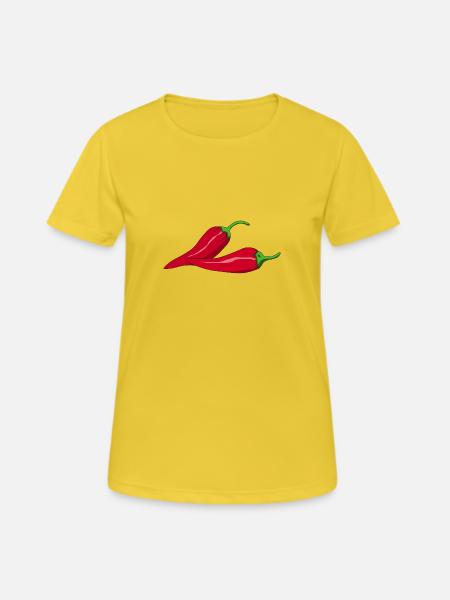 Pepperoni - Frauen T-Shirt atmungsaktiv - Sonnengelb