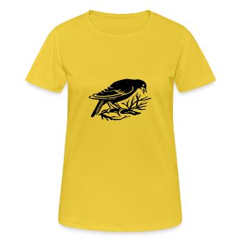 Rabe - Frauen T-Shirt atmungsaktiv - Sonnengelb - Vorne - AI Model Female 172 dark (172cm)