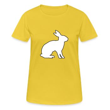 Lièvre - T-shirt respirant Femme - jaune soleil - Devant - AI Model Female 172 dark (172cm)