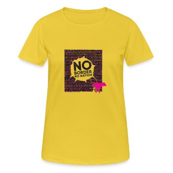 No nation - no limits - Women's Breathable T-Shirt - sunshine - Front - AI Model Female 172 dark (172cm)