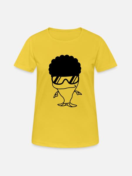 Funky Fish - Women's Breathable T-Shirt - sunshine