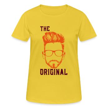 DAD - L'ORIGINAL! - T-shirt respirant Femme - jaune soleil - Devant - AI Model Female 172 dark (172cm)