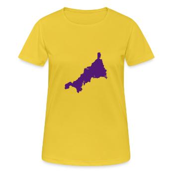 Cornwall UK County - Women's Breathable T-Shirt - sunshine - Front - AI Model Female 172 dark (172cm)