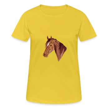 Hanovre - T-shirt respirant Femme - jaune soleil - Devant - AI Model Female 172 dark (172cm)