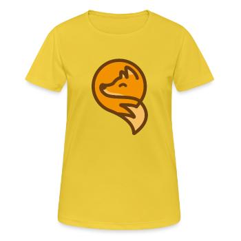 Renard-inside - T-shirt respirant Femme - jaune soleil - Devant - AI Model Female 172 dark (172cm)