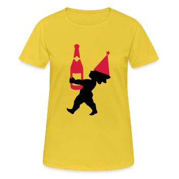 Cupido Party - Frauen T-Shirt atmungsaktiv - Sonnengelb - Vorne - AI Model Female 172 dark (172cm)