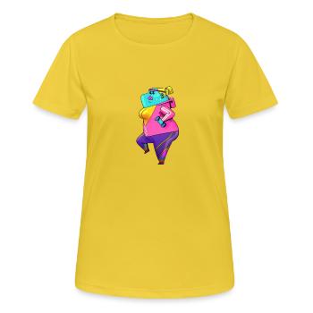 Sweaty lady - Women's Breathable T-Shirt - sunshine - Front - AI Model Female 172 dark (172cm)