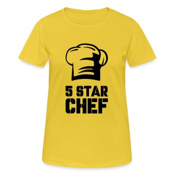 5 Star Chef - Women's Breathable T-Shirt - sunshine - Front - AI Model Female 172 dark (172cm)