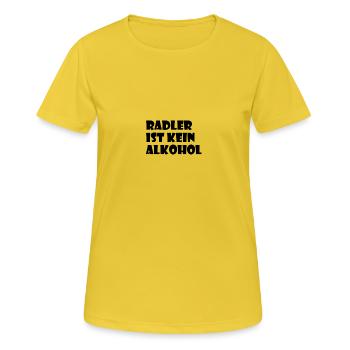 Radler Alkohol - Frauen T-Shirt atmungsaktiv - Sonnengelb - Vorne - AI Model Female 172 dark (172cm)