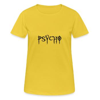psycho 2 - Frauen T-Shirt atmungsaktiv - Sonnengelb - Vorne - AI Model Female 172 dark (172cm)