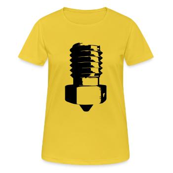Nozzle Black - Frauen T-Shirt atmungsaktiv - Sonnengelb - Vorne - AI Model Female 172 dark (172cm)