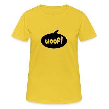 trame - T-shirt respirant Femme - jaune soleil - Devant - AI Model Female 172 dark (172cm)
