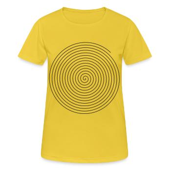 Spirale - Frauen T-Shirt atmungsaktiv - Sonnengelb - Vorne - AI Model Female 172 dark (172cm)