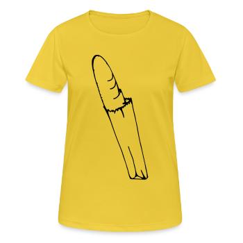 Baguette Design - Frauen T-Shirt atmungsaktiv - Sonnengelb - Vorne - AI Model Female 172 dark (172cm)