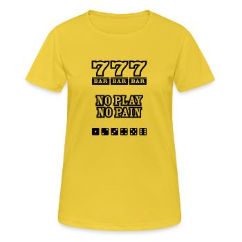 casino blak - T-shirt respirant Femme - jaune soleil - Devant - AI Model Female 172 dark (172cm)