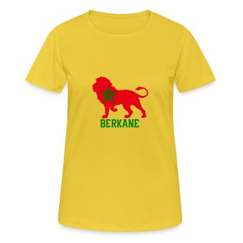 BERKANE - T-shirt respirant Femme - jaune soleil - Devant - AI Model Female 172 dark (172cm)