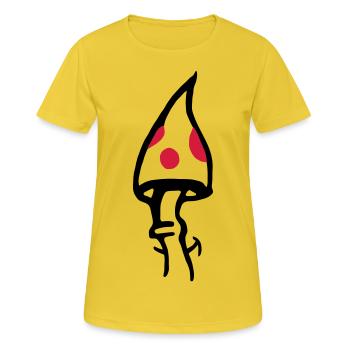 Smiling Mushroom - Women's Breathable T-Shirt - sunshine - Front - AI Model Female 172 dark (172cm)