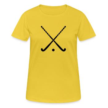 Hockey Stick Color Changing - Women's Breathable T-Shirt - sunshine - Front - AI Model Female 172 dark (172cm)