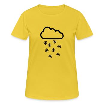 Neige - T-shirt respirant Femme - jaune soleil - Devant - AI Model Female 172 dark (172cm)