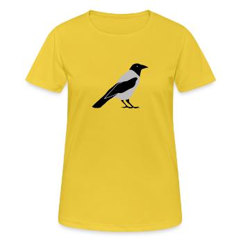 b i r d78 - Frauen T-Shirt atmungsaktiv - Sonnengelb - Vorne - AI Model Female 172 dark (172cm)
