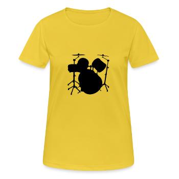 Drums - Women's Breathable T-Shirt - sunshine - Front - AI Model Female 172 dark (172cm)