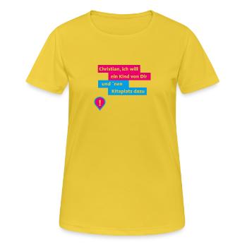 Christian blue pink - Women's Breathable T-Shirt - sunshine - Front - AI Model Female 172 dark (172cm)