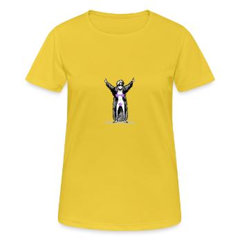 Superstar - Frauen T-Shirt atmungsaktiv - Sonnengelb - Vorne - AI Model Female 172 dark (172cm)