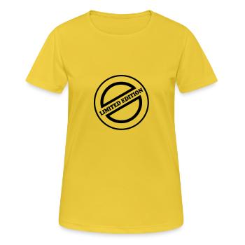 Limited Edition - T-shirt respirant Femme - jaune soleil - Devant - AI Model Female 172 dark (172cm)