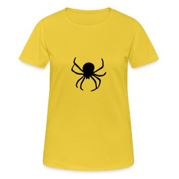 Black Widow Twocolor - Frauen T-Shirt atmungsaktiv - Sonnengelb - Vorne - AI Model Female 172 dark (172cm)