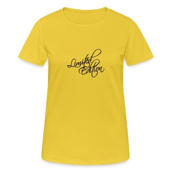 Limited Edition - T-shirt respirant Femme - jaune soleil - Devant - AI Model Female 172 dark (172cm)